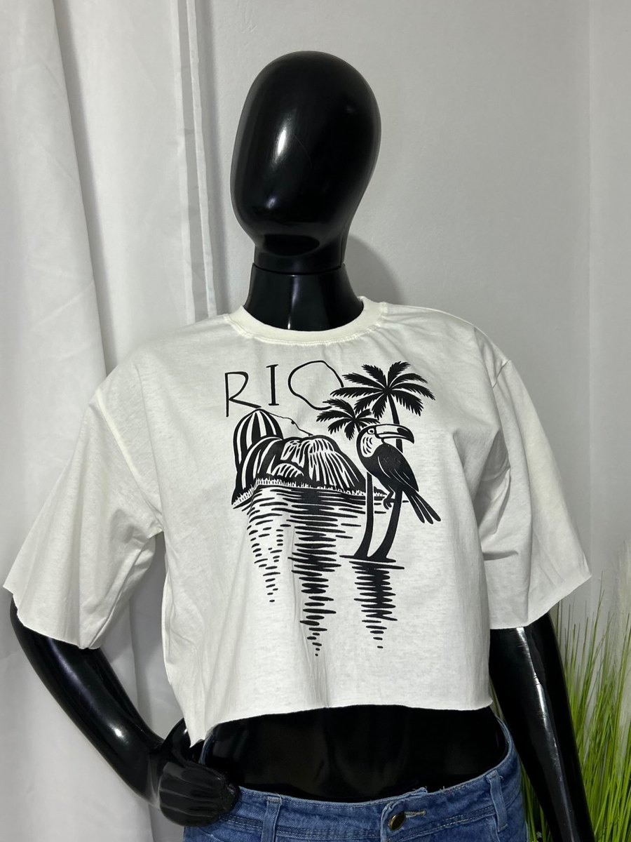 Cropped estampa Rio